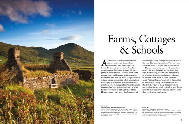 Double Page Spread with 'Farms Cottages and Schools'